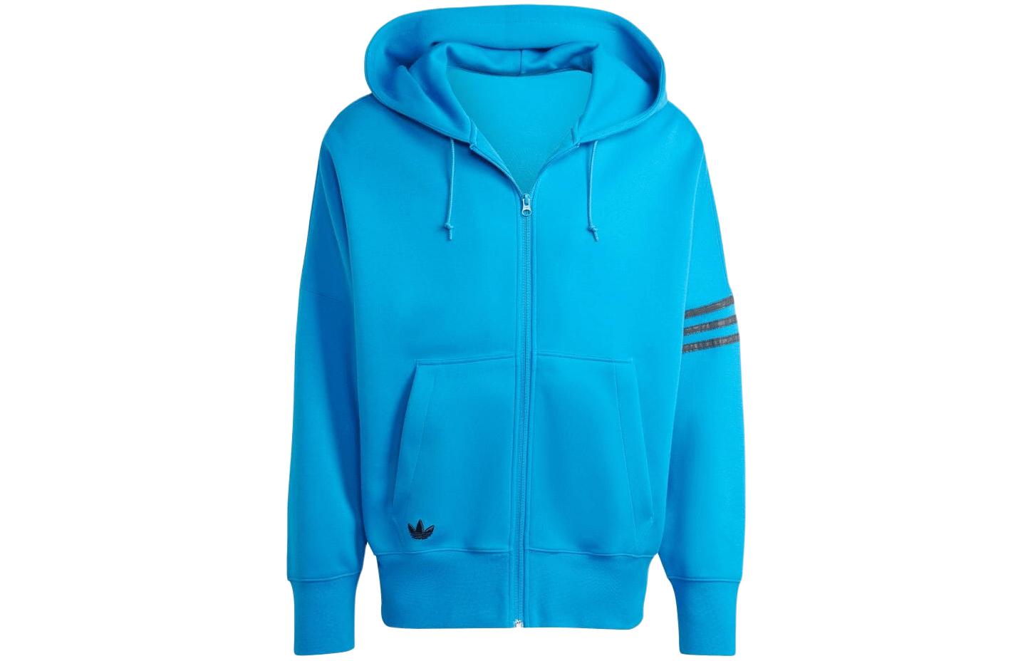 adidas Striped Zip-Up Hoodie Blue IS2827