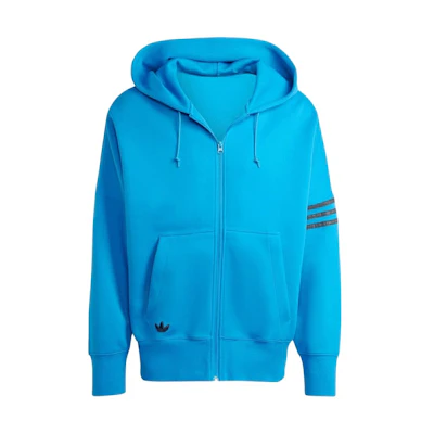 adidas Striped Zip-Up Hoodie Blue IS2827