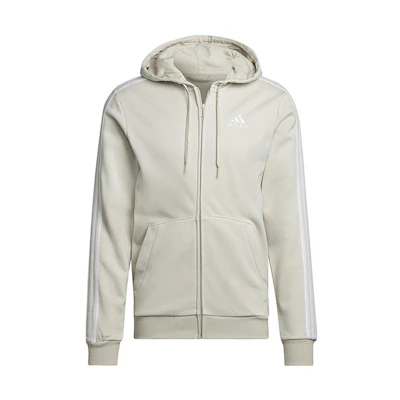 adidas Striped Zip-Up Hoodie Jacket Grey HL2260