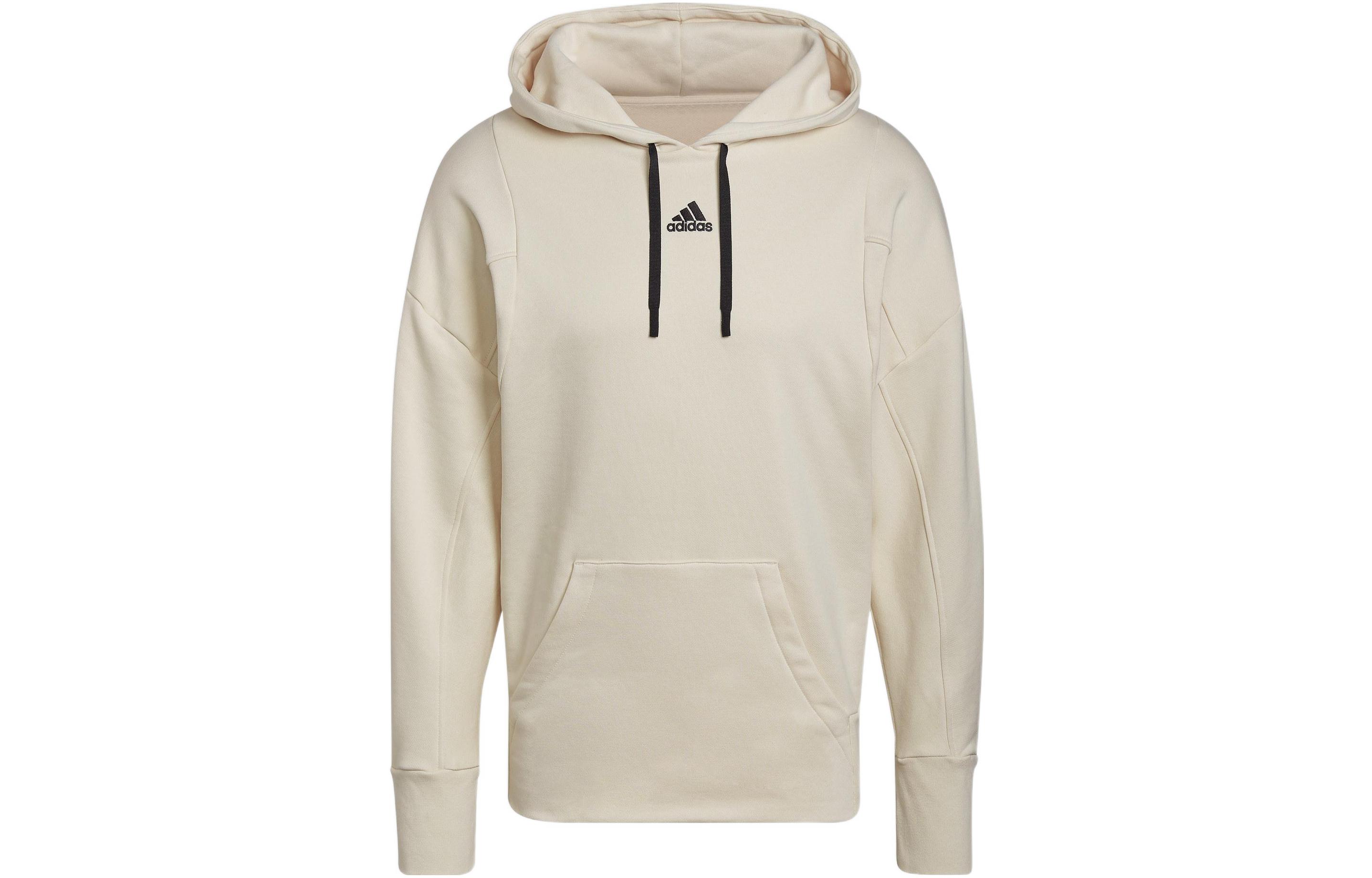adidas Studio Lounge Cotton Blend Hoodie Off-White Pullover HB0483