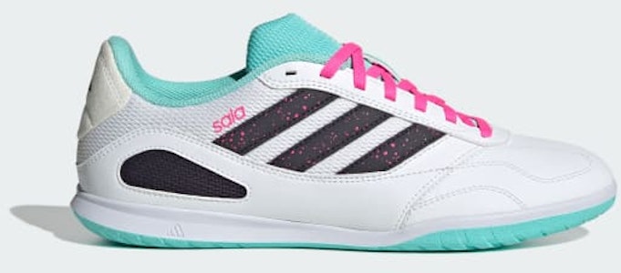 Adidas Super Sala Competition 3 Kasut Futsal Putih/Aurora Hitam/Flash Aqua JR5397 Order Adidas Super Sala Competition 3 Kasut Futsal Putih/Aurora Hitam/Flash Aqua JR5397