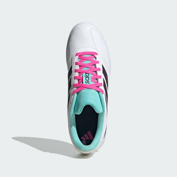 Lookbook Adidas Super Sala Competition 3 室內足球鞋 白色/黑色/閃電藍 JR5397