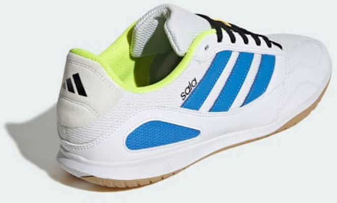 Adidas Super Sala Competition III Kasut Futsal Putih/Biru/Lucid/Solar Kuning. JP6988 Details for Adidas Super Sala Competition III Kasut Futsal Putih/Biru/Lucid/Solar Kuning. JP6988