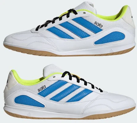 Adidas Super Sala Competition III Kasut Futsal Putih/Biru/Lucid/Solar Kuning. JP6988 Cheap Adidas Super Sala Competition III Kasut Futsal Putih/Biru/Lucid/Solar Kuning. JP6988