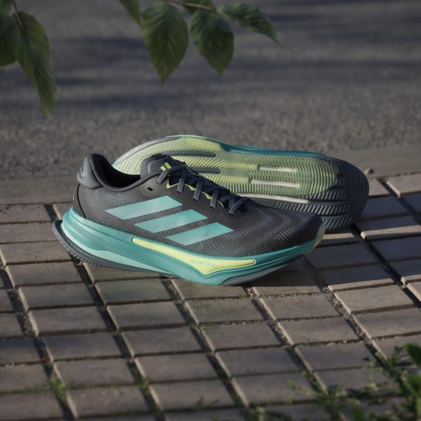 Sizing Adidas Supernova Prima 2 運動鞋 深灰/薄荷綠/亮黃 JR3197