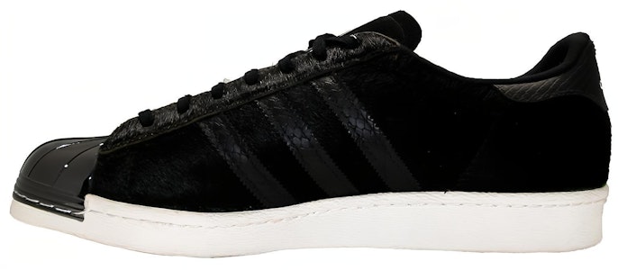 아디다스 슈퍼스타 80s 메탈 토 "포니 헤어 블랙" B26314 Buy 아디다스 슈퍼스타 80s 메탈 토 "포니 헤어 블랙" B26314