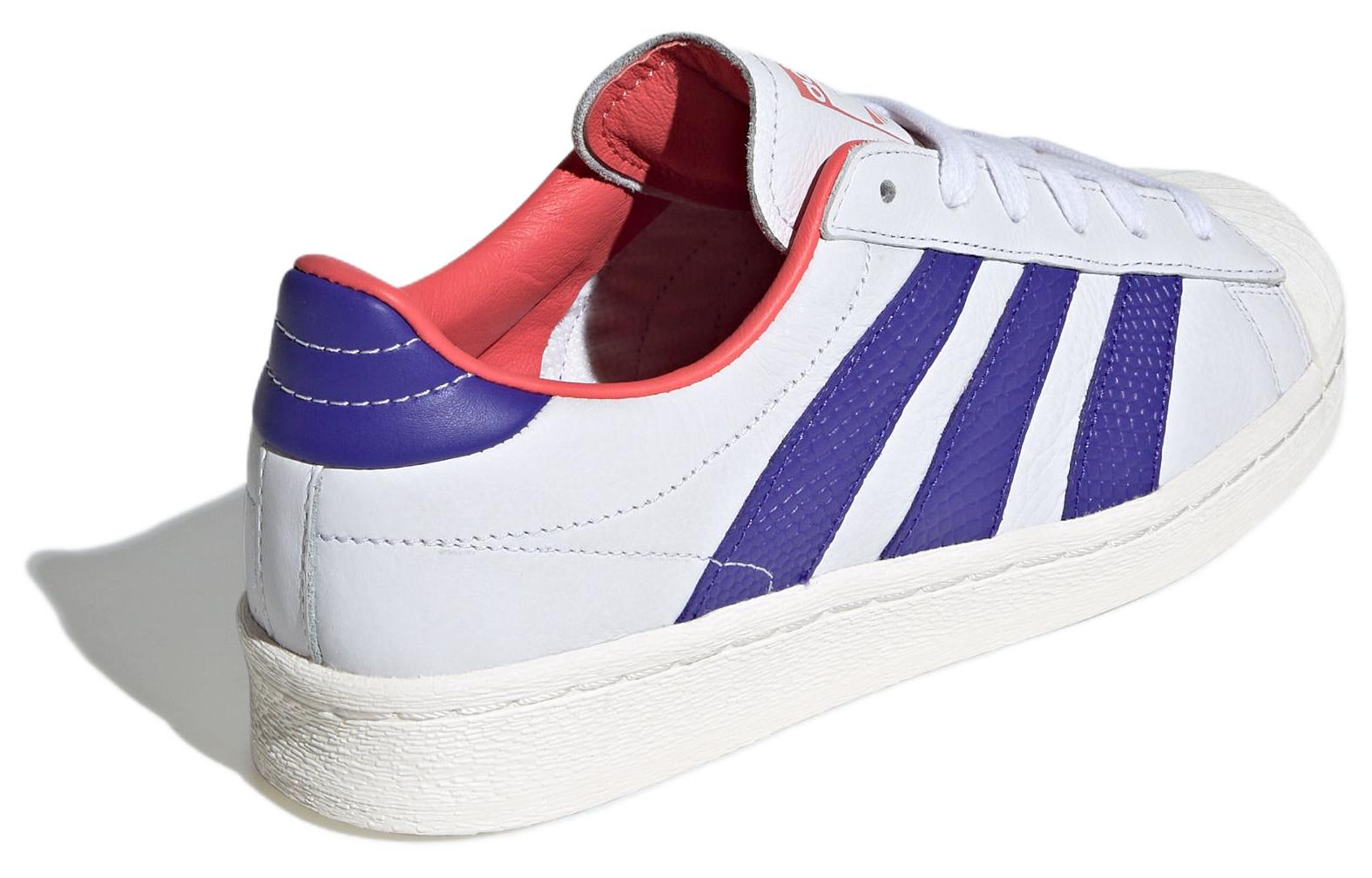 Shop adidas originals Superstar 82 防滑 低筒 板鞋 女款 白藍色