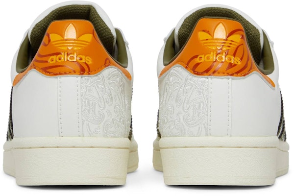 adidas Superstar 'Bandana - Blanco Roto Naranja Foco' GX3656 Details for adidas Superstar 'Bandana - Blanco Roto Naranja Foco' GX3656
