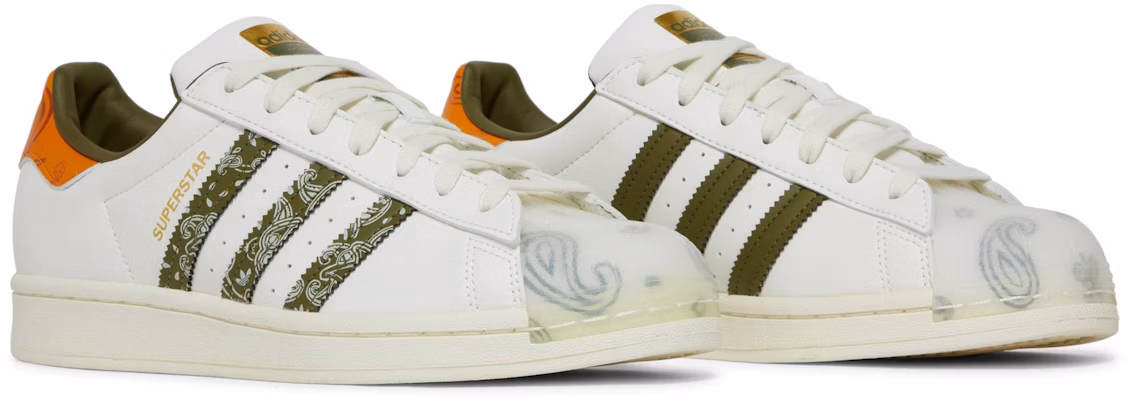 adidas Superstar 'Bandana - Blanco Roto Naranja Foco' GX3656 Cheap adidas Superstar 'Bandana - Blanco Roto Naranja Foco' GX3656