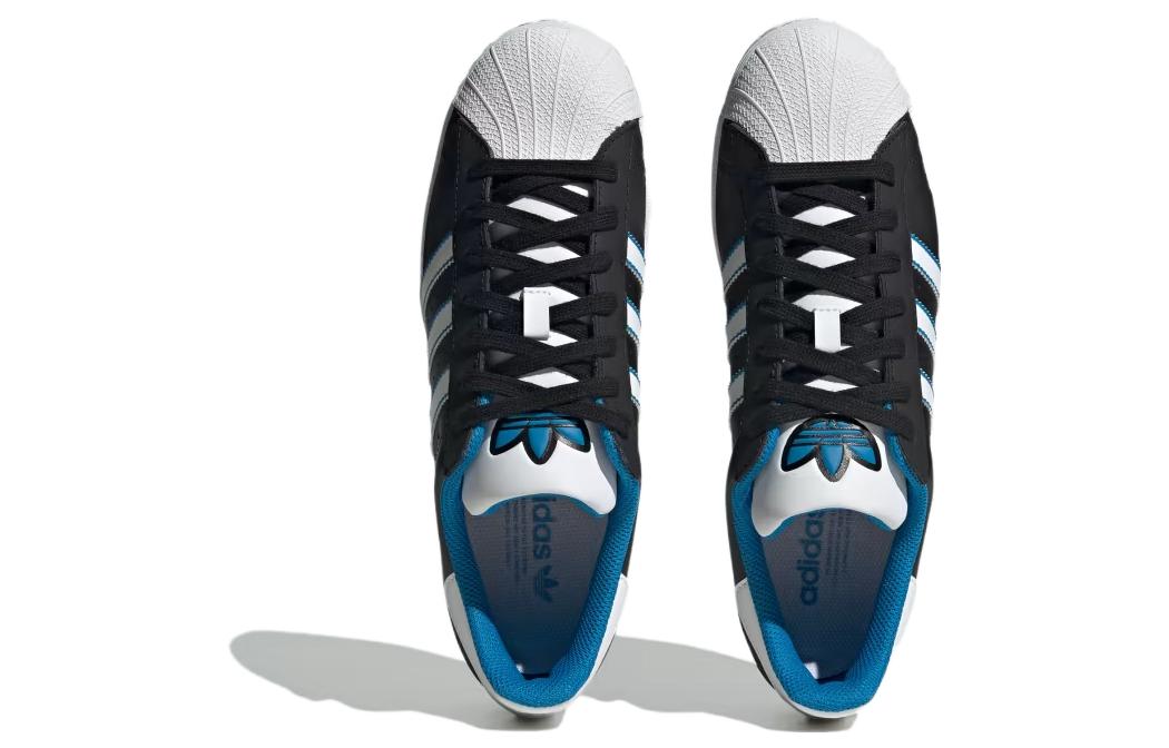 adidas Superstar 'Black Bright Blue' 圖 4