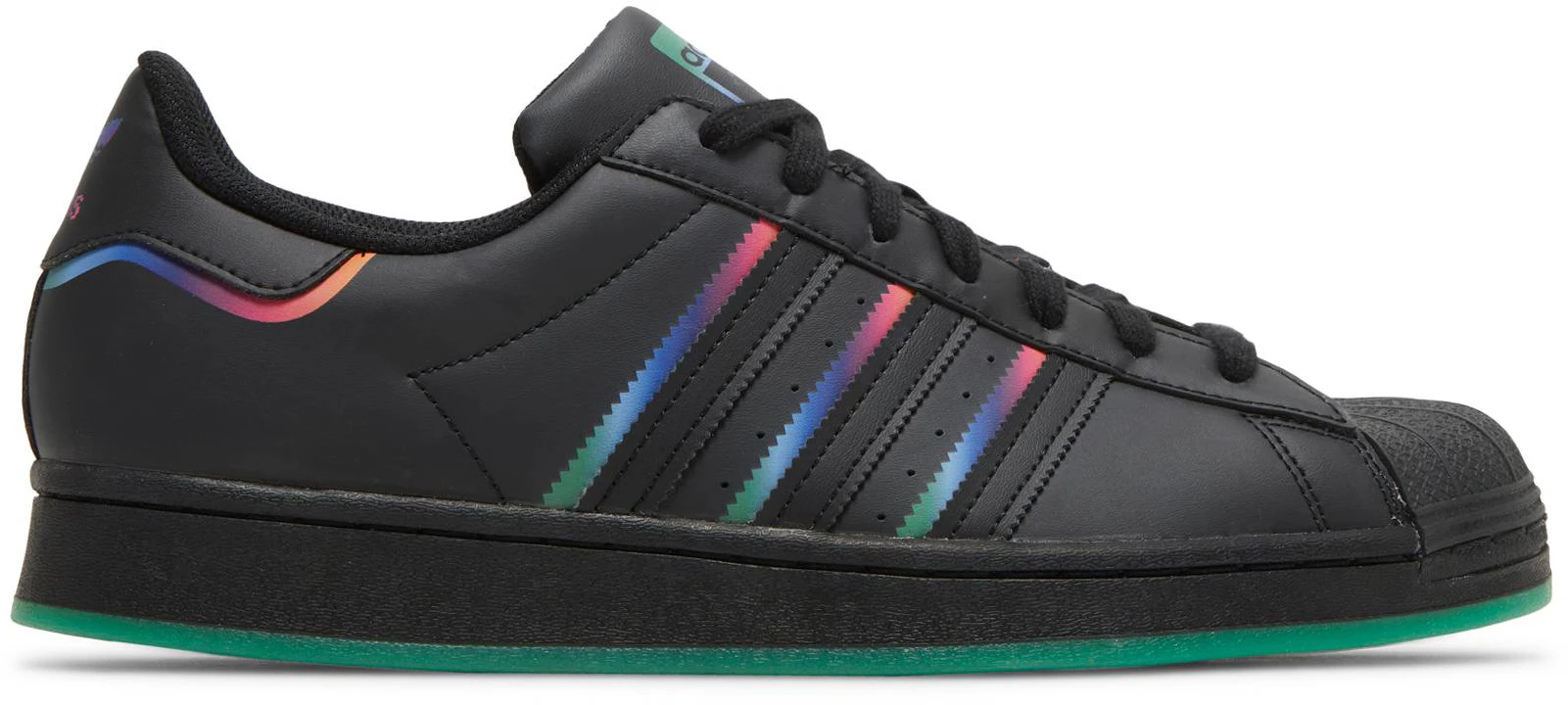 Black and top green adidas superstar