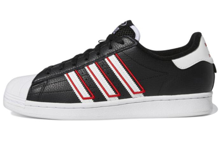 adidas Superstar 'Black White Vivid Red'