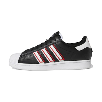 adidas Superstar 'Black White Vivid Red'