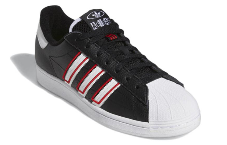 adidas Superstar 'Black White Vivid Red' 圖 3