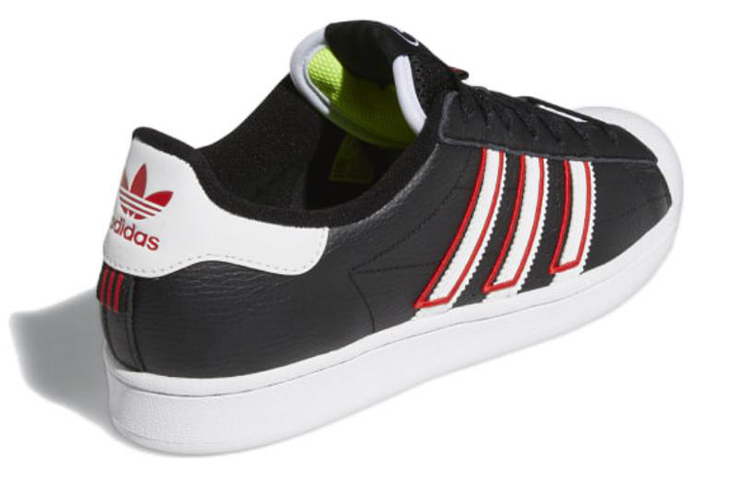 adidas Superstar 'Black White Vivid Red' 圖 4