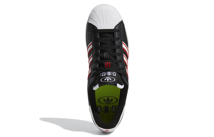 adidas Superstar 'Black White Vivid Red' 圖 5