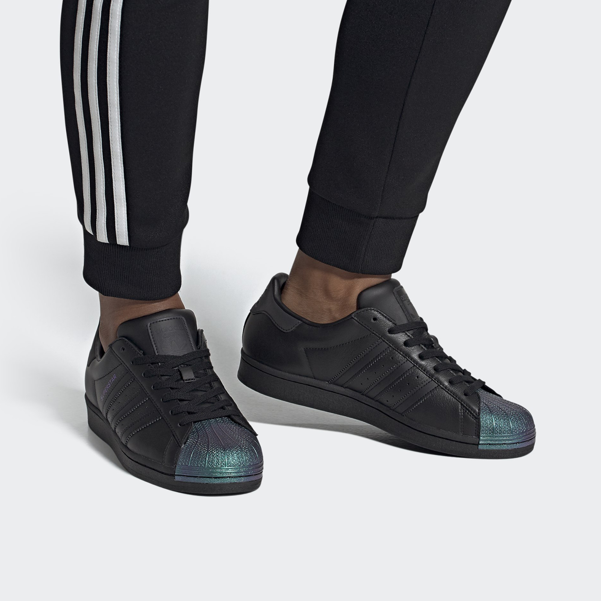 Sizing adidas originals Superstar 防滑輕便 低筒 板鞋 男女款 黑藍