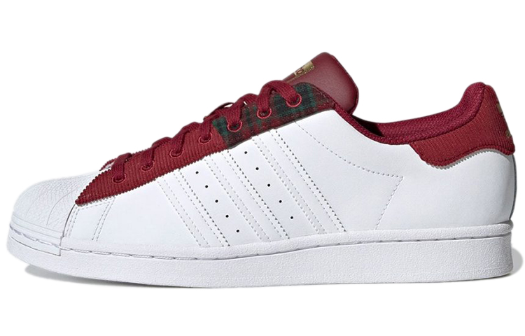 adidas Superstar 'Collegiate Burgundy Patchwork'