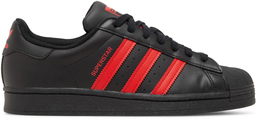All red superstar shop shoes