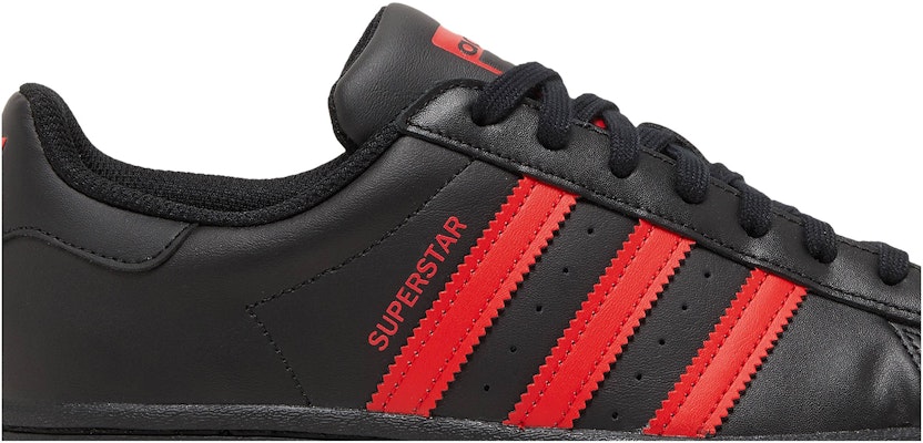 Adidas originals superstar black and red outlet