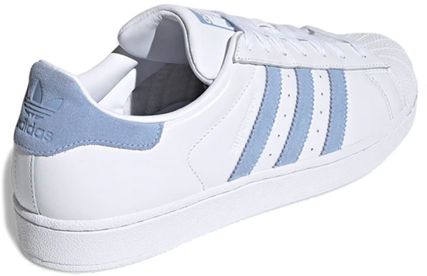 adidas originals Superstar 潮流 滑板鞋 男女皆宜 白淡藍 Shop adidas originals Superstar 潮流 滑板鞋 男女皆宜 白淡藍