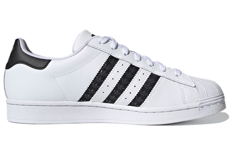 Order adidas Superstar 'Garis Logo - Putih Hitam' H68101