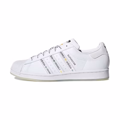 adidas Superstar 'Logo Stripes - White Bright Green'
