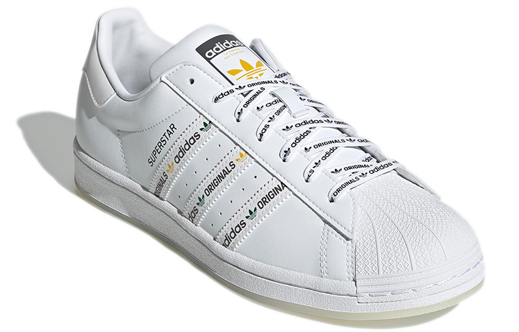 Lookbook adidas Superstar 'Logo Stripes - Putih Hijau Cerah' GX2990