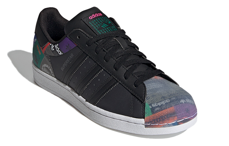 Shop adidas Superstar 'Multi Logo Patches - Black' GX2716