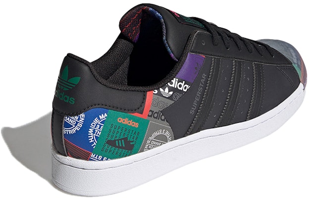 adidas Superstar 'Patch Logo Multi - Hitam' GX2716 Shop adidas Superstar 'Patch Logo Multi - Hitam' GX2716