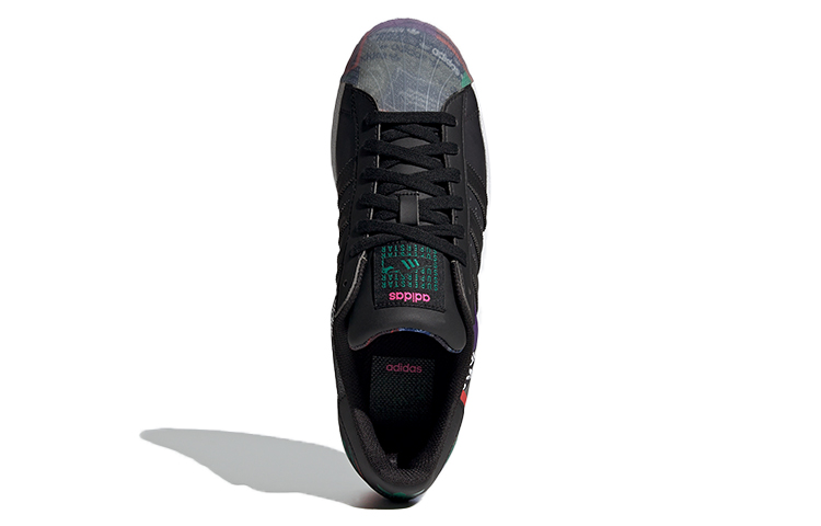 Details for adidas Superstar 'Multi Logo Patches - Black' GX2716