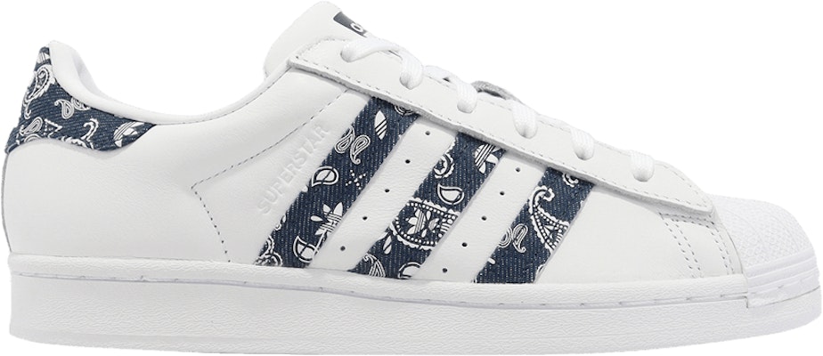 adidas Superstar Paisley White Crew Navy HP5508 HP5508
