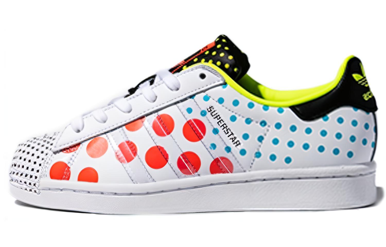 Buy adidas originals Superstar 防滑耐磨 低筒 滑板鞋 男女同款 白紅藍