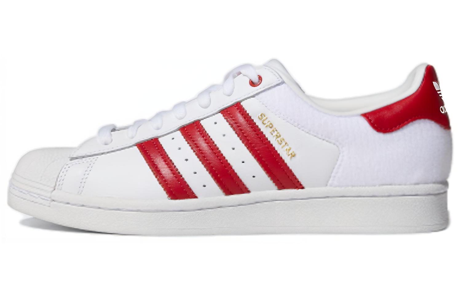 adidas Superstar 'Velcro Patches - White Scarlet'
