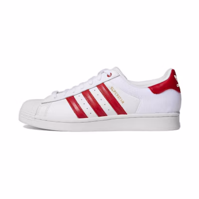 adidas Superstar 'Velcro Patches - White Scarlet'
