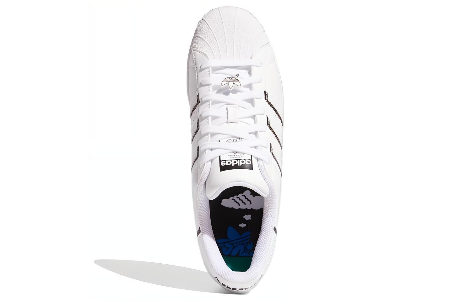 Purchase adidas originals Superstar 花邊 復古休閒 防滑耐磨 低筒 板鞋 男女款 白黑