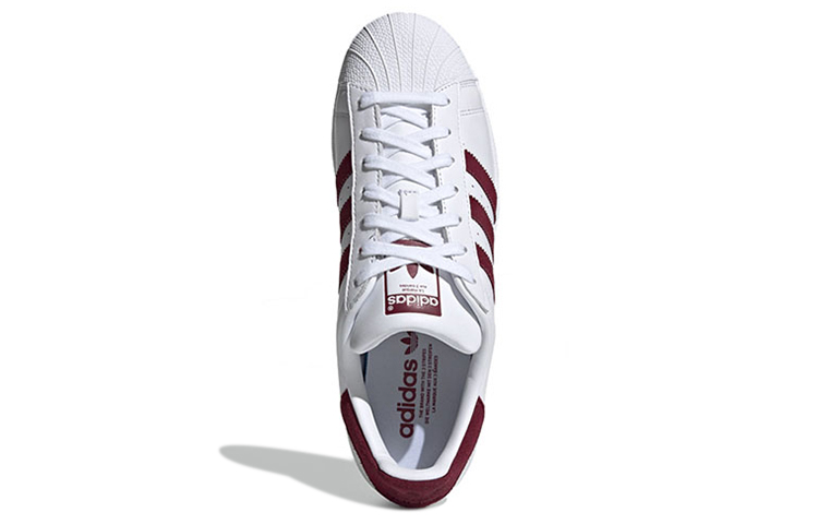 Shop 阿迪达斯 三叶草白色大学酒红配色 运动鞋 EF9240