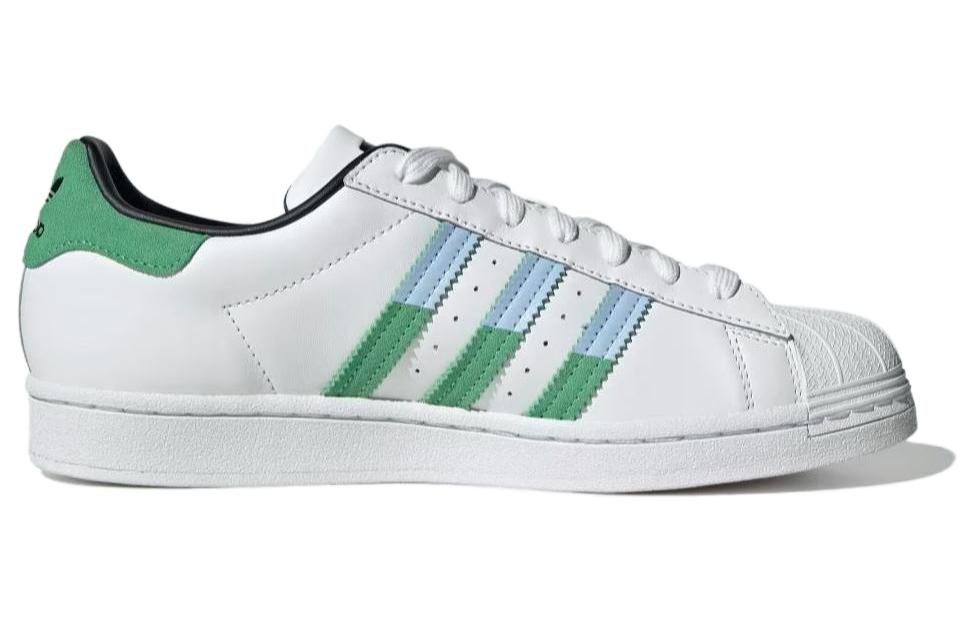 Order adidas Superstar 'Putih Hijau Biru' HQ2168