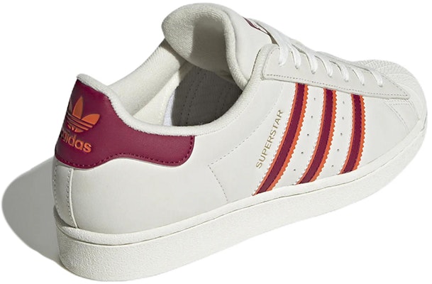 adidas Superstar 'White Legacy Burgundy' HQ8867 Shop adidas Superstar 'White Legacy Burgundy' HQ8867