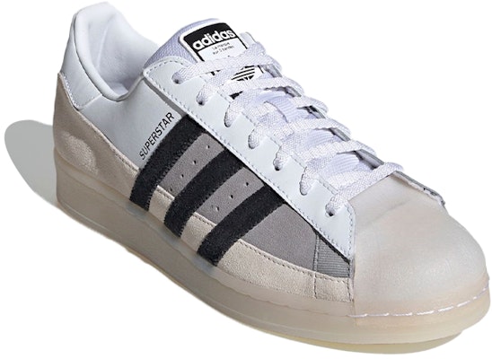adidas Superstar 'White Light Charcoal' FX5565 Lookbook adidas Superstar 'White Light Charcoal' FX5565