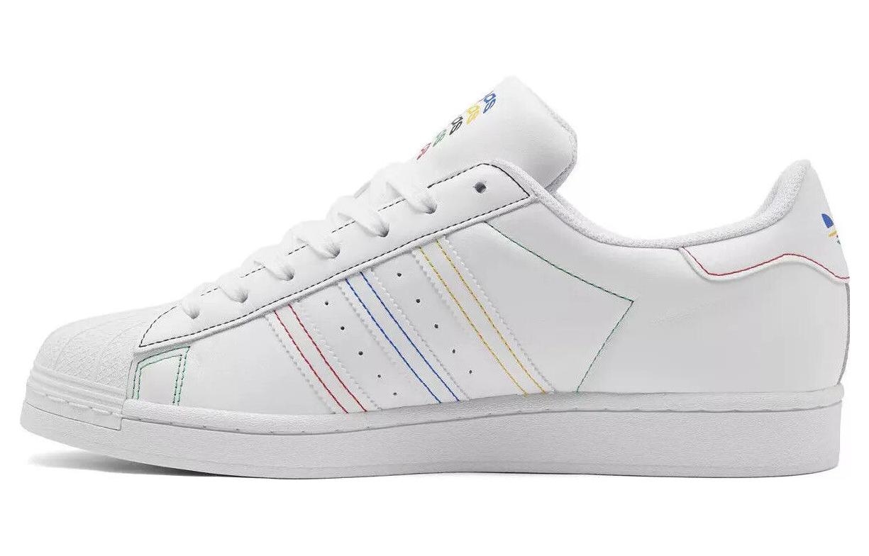 Buy adidas originals Superstar 百搭 舒適 防滑透氣耐磨 低筒 滑板鞋 男款 白色