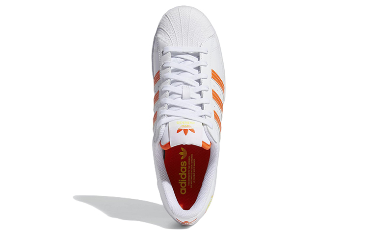 Purchase adidas originals 超級之星 舒適時尚 輕便耐磨 低筒 球鞋 白橙