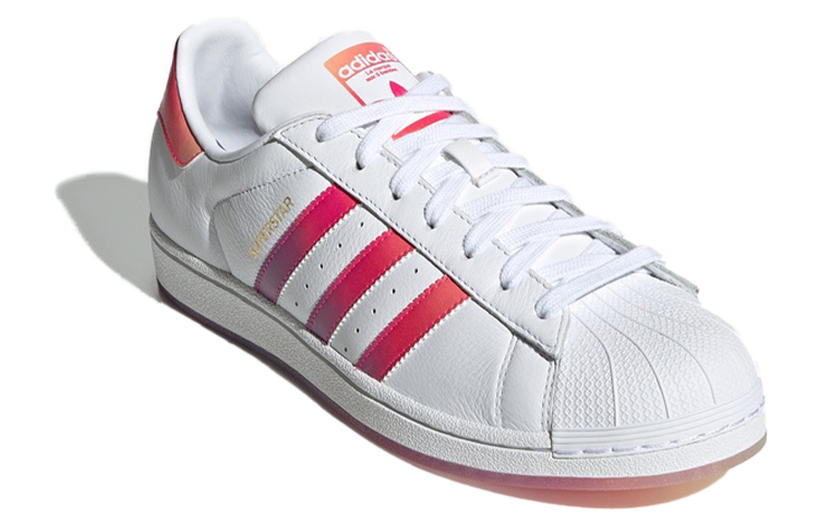Lookbook adidas originals Superstar 防滑耐磨 低筒板鞋 男女同款 白粉紫