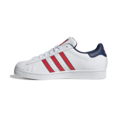 adidas Superstar 'White Scarlet Dark Blue'