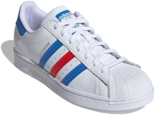adidas Superstar 'White True Blue Red' H68095 Lookbook adidas Superstar 'White True Blue Red' H68095
