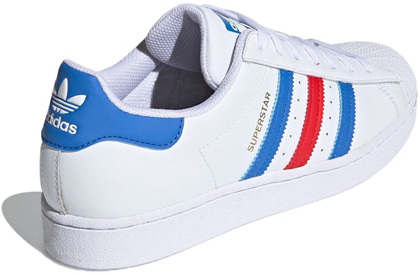 adidas Superstar 'White True Blue Red' H68095 Shop adidas Superstar 'White True Blue Red' H68095