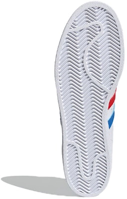 adidas Superstar 'White True Blue Red' H68095 Details for adidas Superstar 'White True Blue Red' H68095