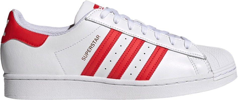 Red white adidas superstar Clearance