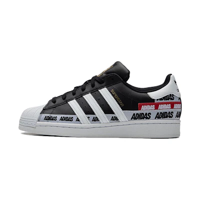 adidas Superstar 'Wordmark Heel Stripe - Core Black'