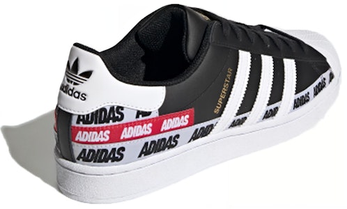 adidas Superstar 'Wordmark Heel Stripe - Hitam Teras' FX5559 Shop adidas Superstar 'Wordmark Heel Stripe - Hitam Teras' FX5559